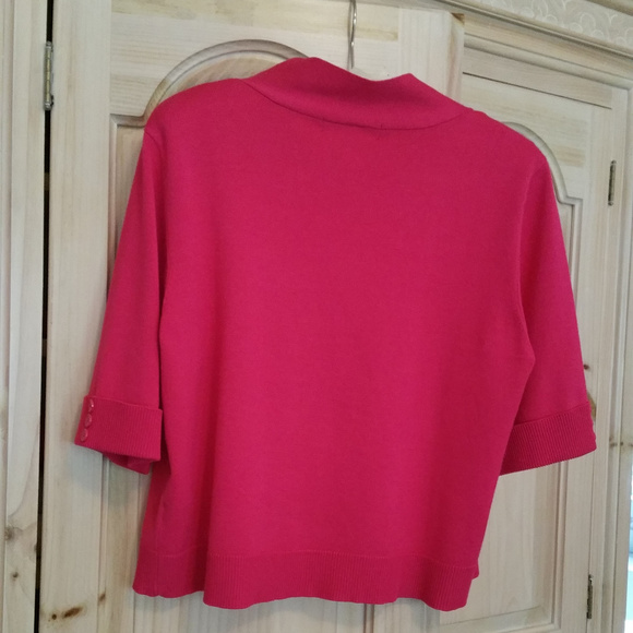 Rose Knit Cardigan_Button Cuffed Elbow Sleeve - Picture 6 of 8